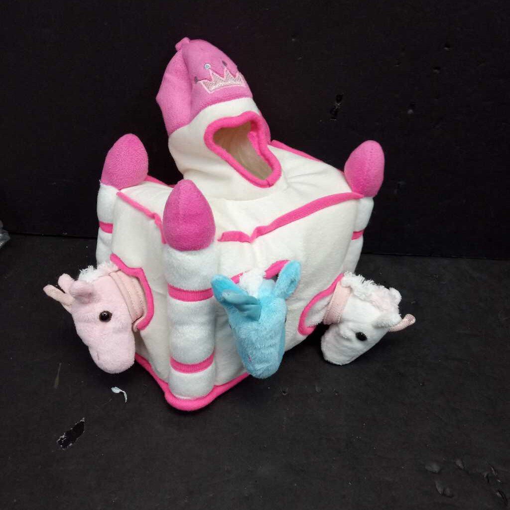 Plush Castle w/Unicorns