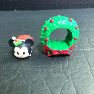 Disney Tsum Tsum Christmas Minnie Mouse Figure w/Wreath