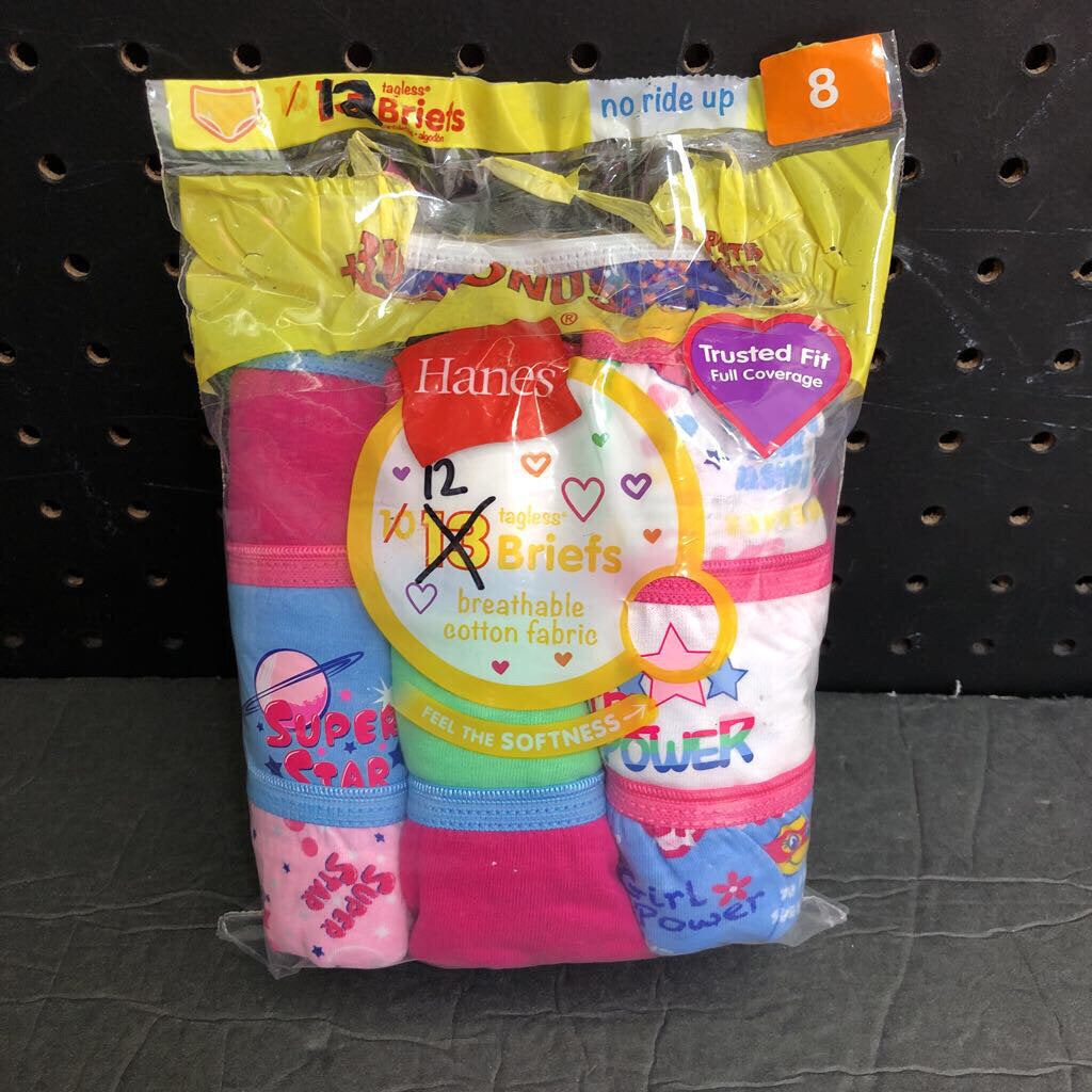 12pk Girls Briefs Panties (NEW)