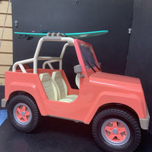 Load image into Gallery viewer, Off roader 4X4 jeep for 18" doll w/ Surfboard battery operated (click link below to view video of this item)
