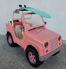 Load image into Gallery viewer, Off roader 4X4 jeep for 18&quot; doll w/ Surfboard battery operated
