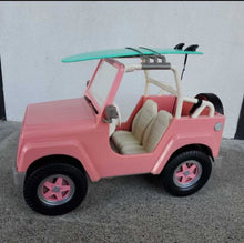 Load image into Gallery viewer, Off roader 4X4 jeep for 18&quot; doll w/ Surfboard battery operated
