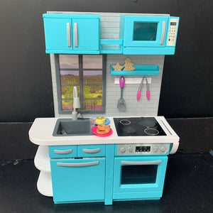 Kitchen Play Set w/ Accessories for 18" Dolls Battery Operated