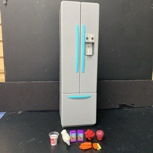 Refrigerator w/ Accessories for 18" Dolls Battery Operated