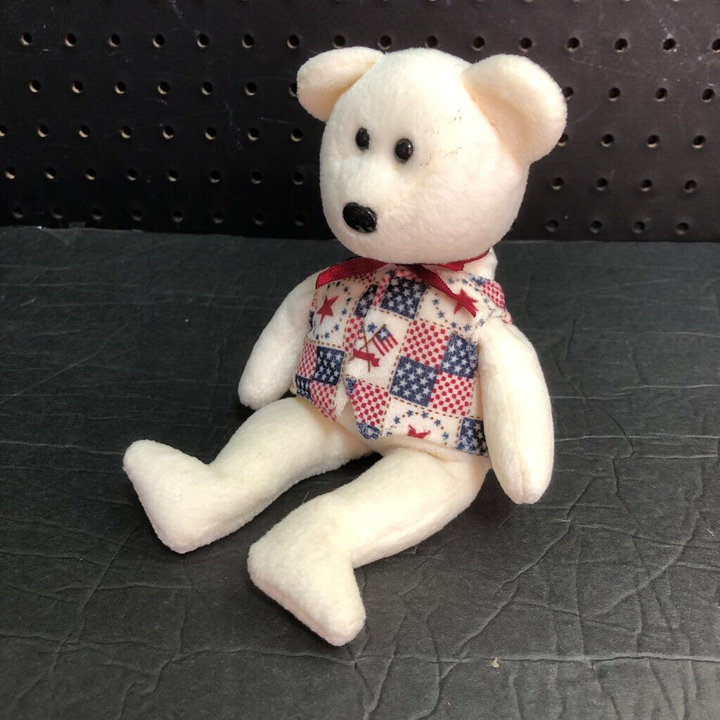 Libert-e USA Bear Beanie Baby