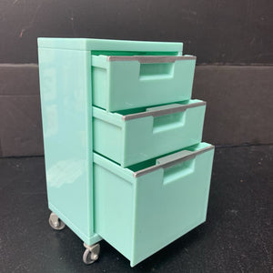 School Rolling File Cabinet for 18" Doll