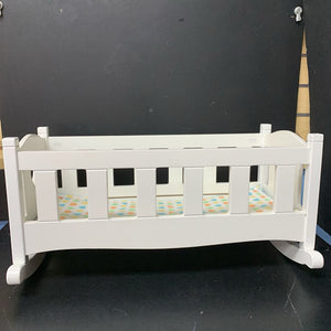 Doll Bed Play Cradle w/ Mattress