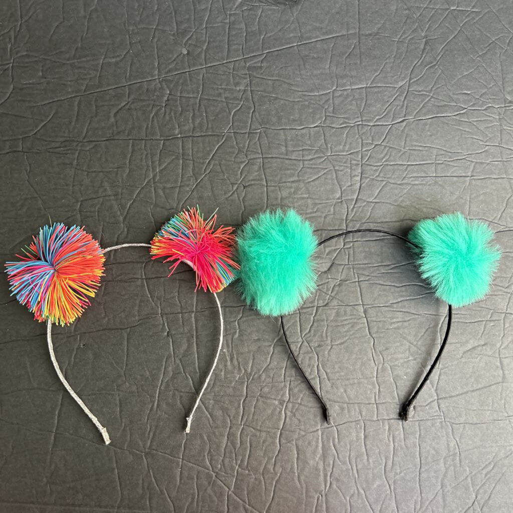 2pk Pom Pom Headbands