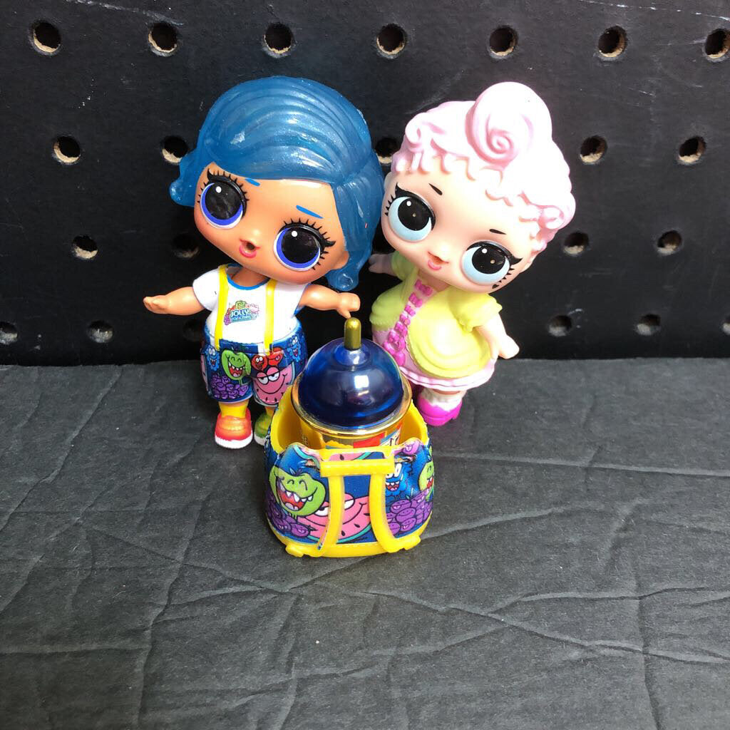 2pk Dolls w/Accessories
