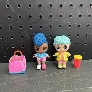 2pk Dolls w/Accessories