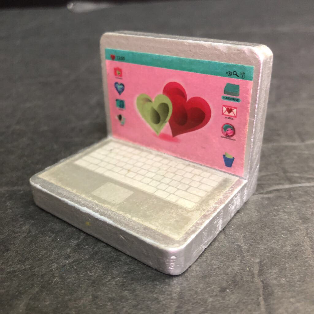 Dollhouse Wooden Laptop