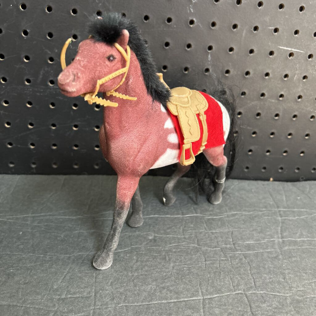 Flocked Horse w/Saddle