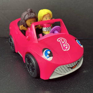 Barbie Convertible Car w/Figures Battery Operated