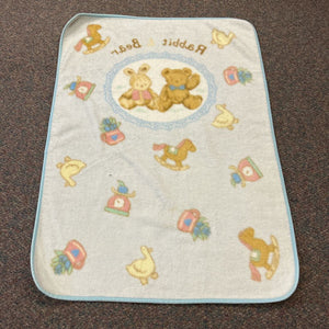 Rabbit & Bear Nursery Blanket