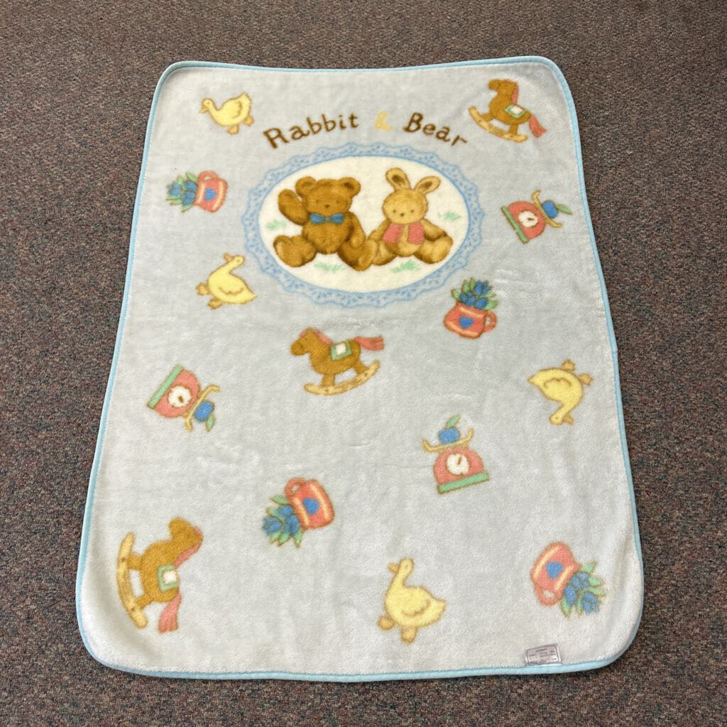 Rabbit & Bear Nursery Blanket