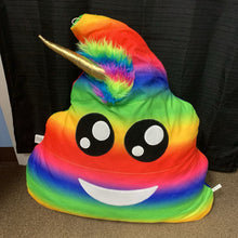 Load image into Gallery viewer, Unicorn Rainbow Emoji Poop Pillow Plush
