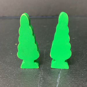 2pk Wooden Trees