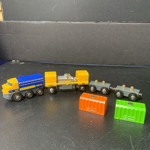 3 Wagon Combo Cargo Train Engine