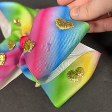 Load image into Gallery viewer, Sparkly Heart Hairbow Clip
