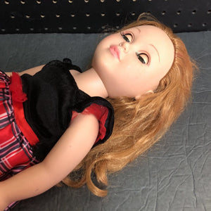 Doll in Plaid Dress