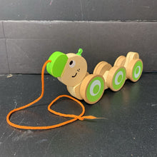Load image into Gallery viewer, Wooden Walk Along Caterpillar Pull Toy
