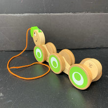 Load image into Gallery viewer, Wooden Walk Along Caterpillar Pull Toy
