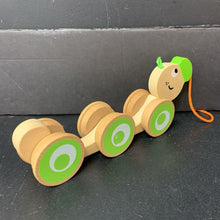 Load image into Gallery viewer, Wooden Walk Along Caterpillar Pull Toy

