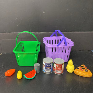 Play Food & Grocery Baskets Set