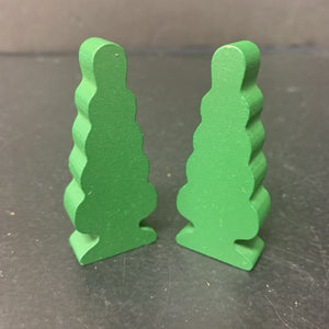 2pk Wooden Trees