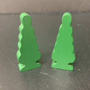 2pk Wooden Trees