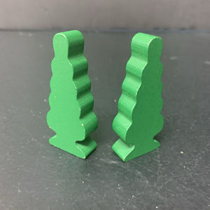 2pk Wooden Trees