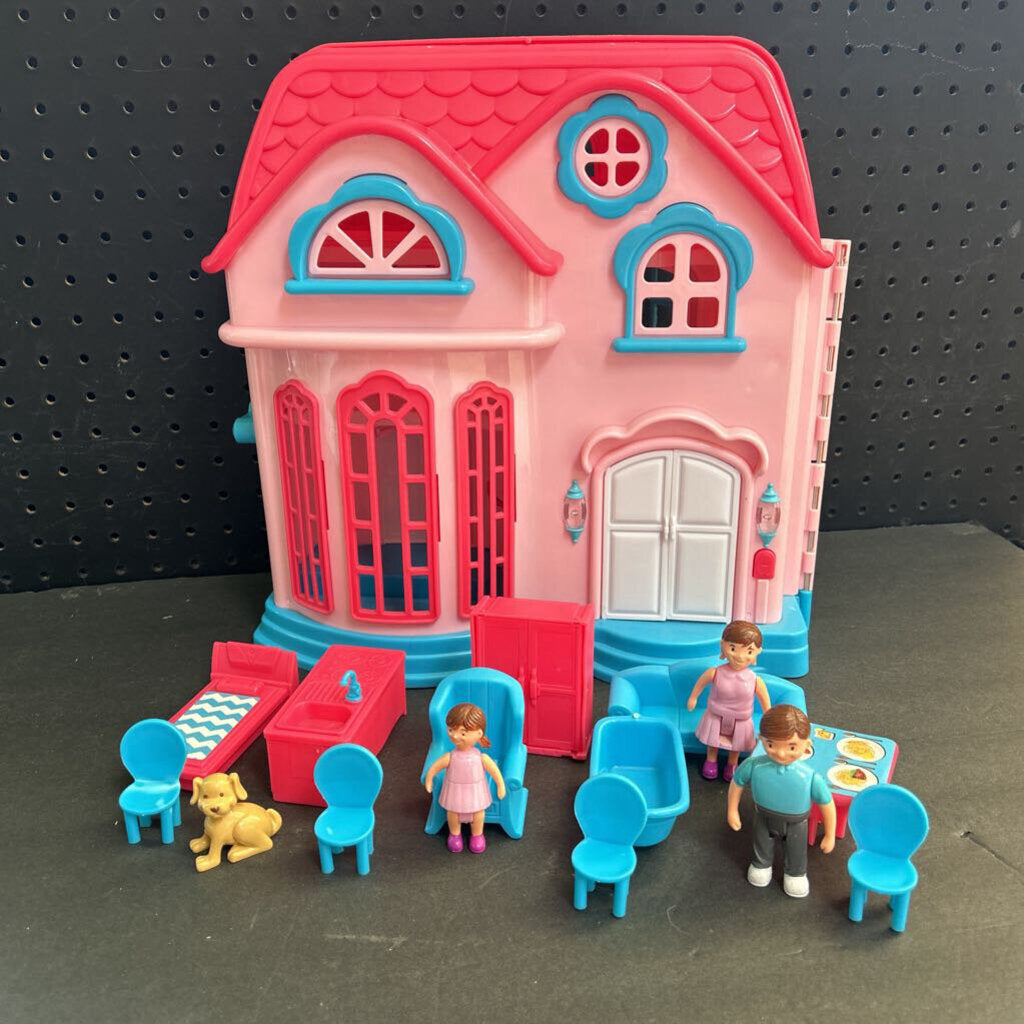 Doll House w Figures Accessories Battery Operated Encore Kids Consignment