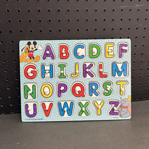 26pc Wooden Disney Classics Alphabet Peg Puzzle