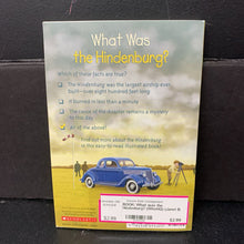 Load image into Gallery viewer, What was the Hindenburg? (Who HQ) (Janet B. Pascal) (Notable Event) -educational series paperback
