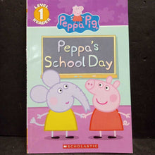 Load image into Gallery viewer, Peppa&#39;s School Day (Peppa Pig) (Scholastic Level 1) (Meredith Rusu) -character reader paperback
