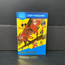 Load image into Gallery viewer, A Super Team! (The Incredibles 2) (Step Into Reading Level 3) (Disney Pixar) -character reader paperback

