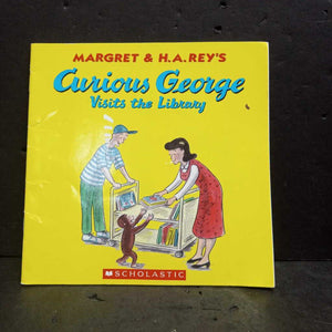 Curious George Visits the Library (Margret Rey & H.A. Rey) -character paperback