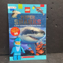 Load image into Gallery viewer, Super Sharks (Scholastic Level 1) (LEGO) (Penelope Arlon) -character educational reader paperback
