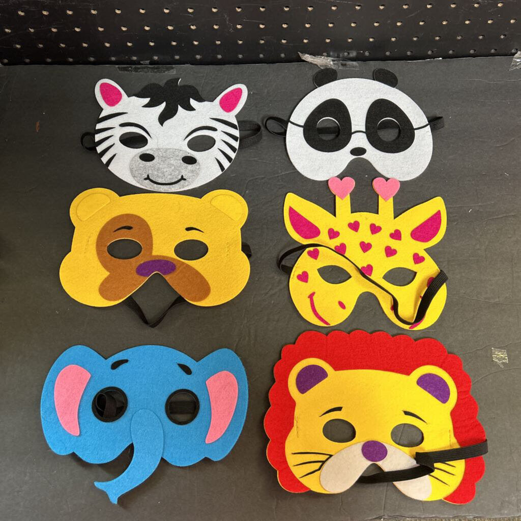 6pk Felt Animal Masks