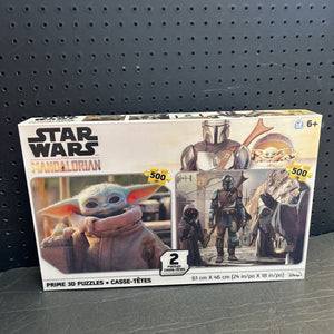 2pk Prime 3D The Mandalorian 500pc Puzzles (NEW)