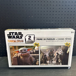 2pk Prime 3D The Mandalorian 500pc Puzzles (NEW)