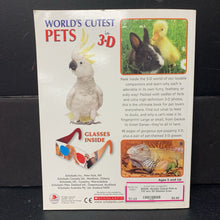 Load image into Gallery viewer, World's Cutest Pets in 3-D w/o 3D Glasses (Lisa Regan) -educational paperback
