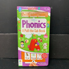 Load image into Gallery viewer, Phonics: A Pull-The-Tab Book (Dry-Erase) -educational board
