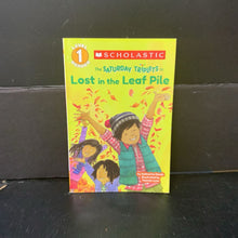 Load image into Gallery viewer, The Saturday Triplets in Lost in the Leaf Pile (Scholastic Level 1) (Katharine Kenah) -character reader paperback
