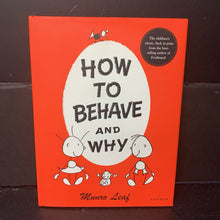 Load image into Gallery viewer, How to Behave and Why (Munro Leaf) -hardcover
