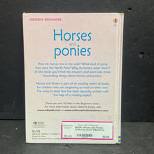 Load image into Gallery viewer, Horses and Ponies (Usborne) (Anna Milbourne) -educational hardcover
