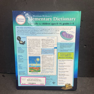 Merriam-Webster's Elementary Dictionary, New Edition 2019 -educational hardcover