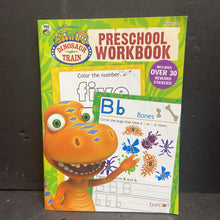 Load image into Gallery viewer, Preschool Workbook: Letters &amp; Numbers (Jim Henson&#39;s Dinosaur Train) -character workbook paperback
