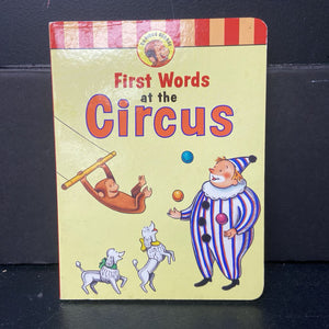 First Words at the Circus (Curious George) -character board