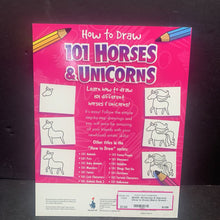 Load image into Gallery viewer, 101 Horses &amp; Unicorns (How to Draw) (Barry Green) -activity paperback
